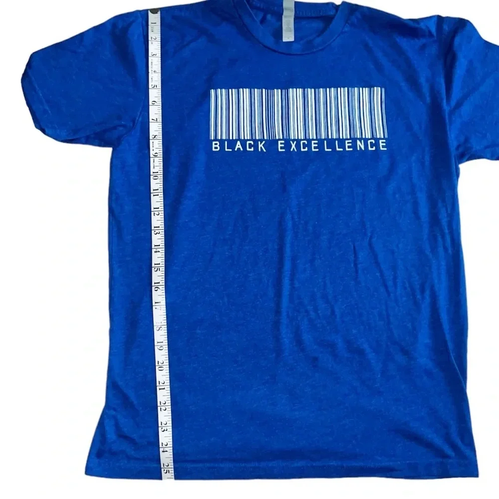 Next Level Black Excellence Blue Knit Shirt Sz M - Picture 2 of 5